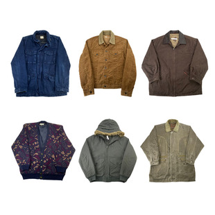 vintage古着美式复古棒球服工装阿美咔叽牛仔男女厚款外套H221