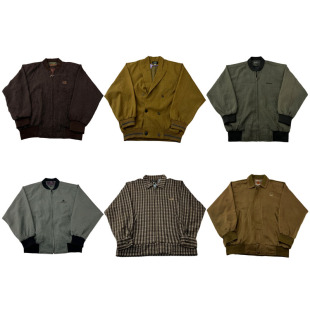 vintage古着美式复古中古港风棒球服工装阿美咔叽男女外套G295