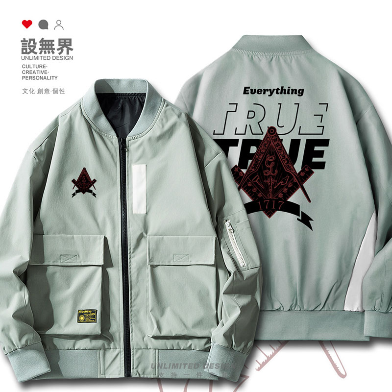 共济会Freemasonry复古徽章夹克