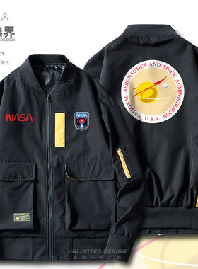 美国宇航局NASA徽标太空宇航员休闲男女学生加厚夹克设 无界