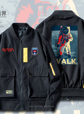 美国NASA宇航员趣味太空漫步休闲男女学生加厚夹克外设 无界