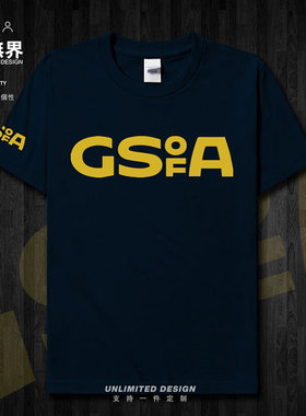 苏格兰格拉斯哥艺术学院GSA名校学生短袖T恤男女半袖衫夏设 无界