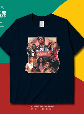 说唱杂志XXL封面RAP歌手排行短袖T恤男女欧美风体恤夏0001设 无界