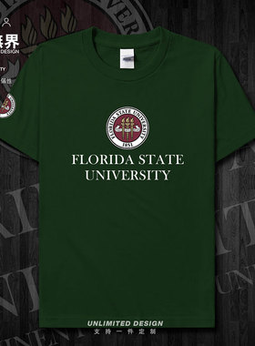 美国佛罗里达州立大学音乐学院FSU学生短袖T恤男女上衣夏设 无界