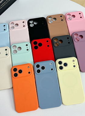 Liquid Silicone Case适用Apple iPhone 17 Pro Max 15 16 14 13 12 Protective Cover MagSafe