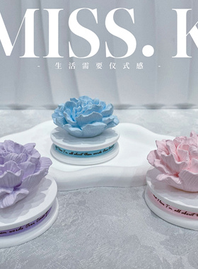 「MISS.K」高品质原创康乃馨香薰石膏花摆件家居车载装饰扩香摆件