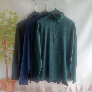 出口美国 23秋季四色入透气大码男款T恤运动上衣 胸围102-144