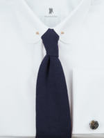 Coffee-colored SILK KNITTED TIE: Calm and reserved · gentleman's daily KNITTED SILK TIE thumbnail 5