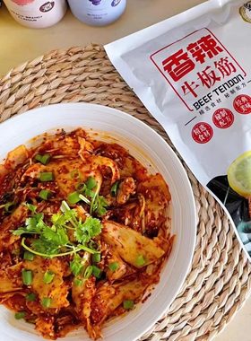 盛京荣盛香辣即食自拌牛板筋袋装凉菜下酒下饭菜烧烤烤串店酒店用