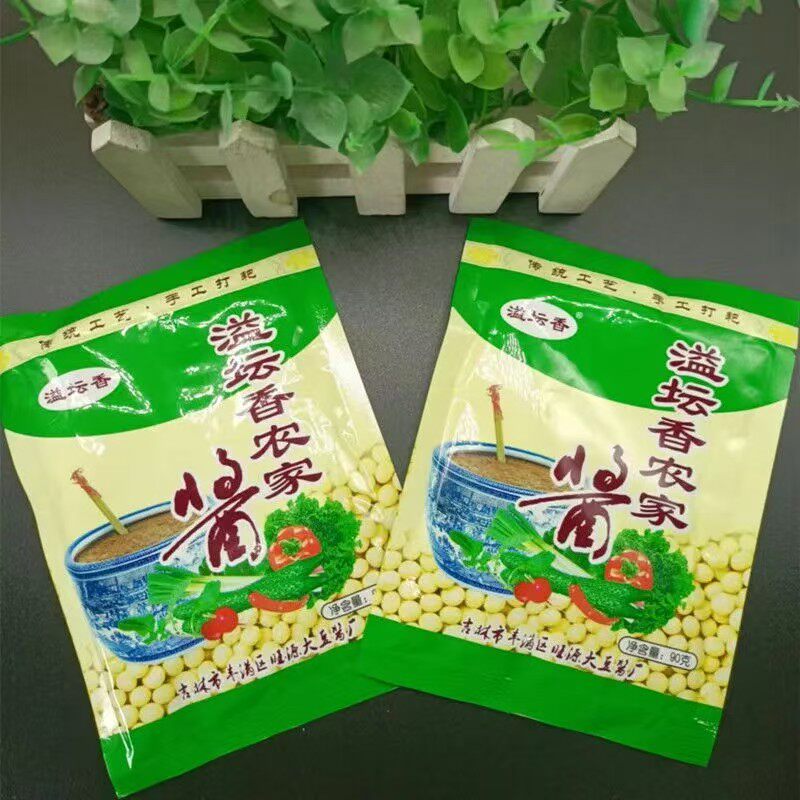 东北大酱农家大酱大豆酱 溢坛香90g每袋 黄豆酱蘸酱菜