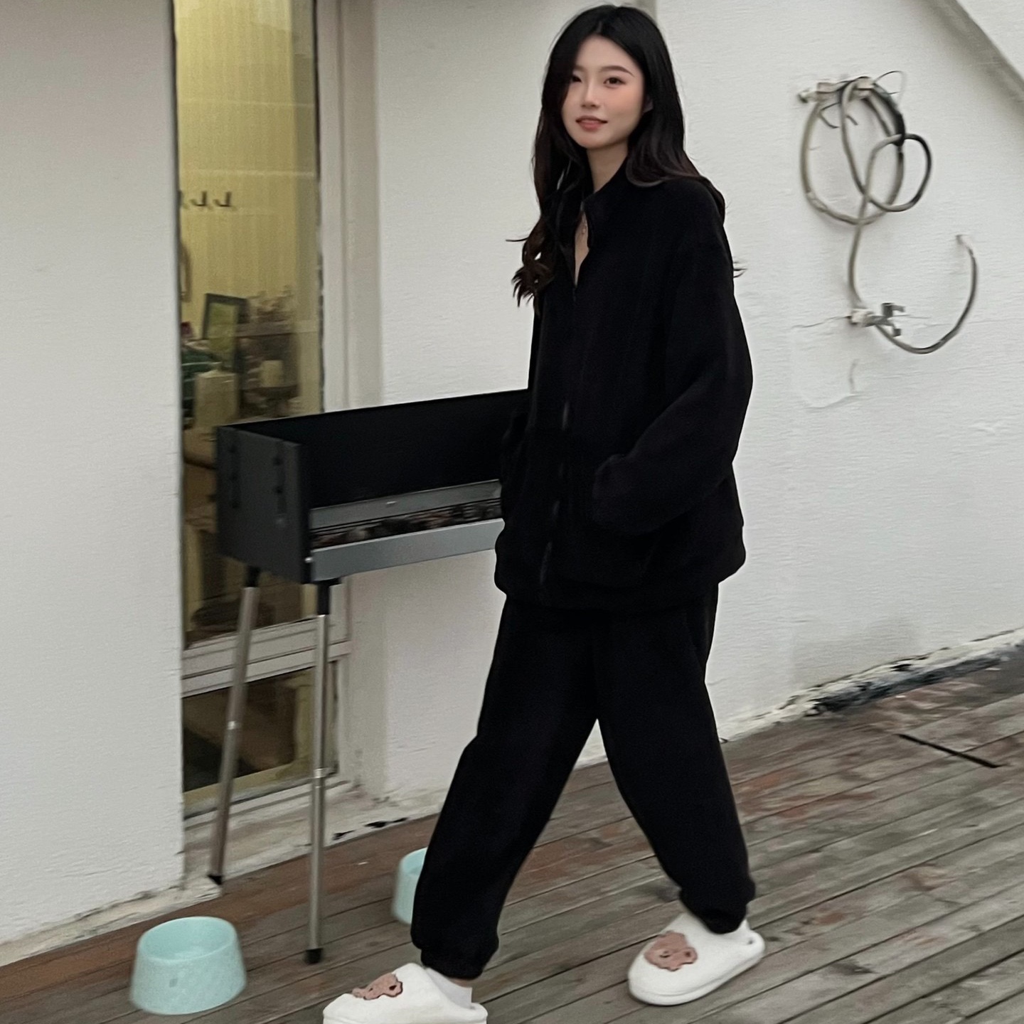 冬春睡衣男加绒加厚珊瑚绒情侣运动套装可外穿家居服大码休闲韩版