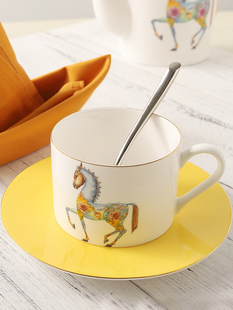 轻奢欧式骨瓷咖啡杯套装英式陶瓷家用下午花茶杯具茶具小奢华杯子