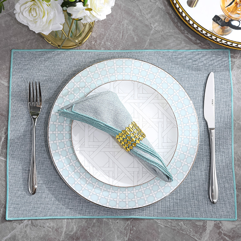 摆盘骨瓷平盘锦绣餐具