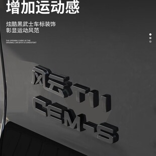 适用于奇瑞风云T11车标黑化改装专用熏黑车标外饰专用黑武士配件
