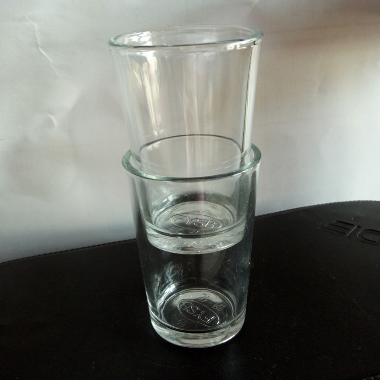 餐饮二两半钢化玻璃杯白酒烈酒杯防摔杯啤酒茶水杯10只推荐