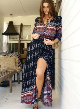 dress summer for women long beach fashion dresses 沙滩连衣裙