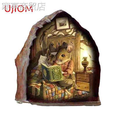 UJIOM 13cm x 11.6cm Mouse Hole Wall Stickers Creative