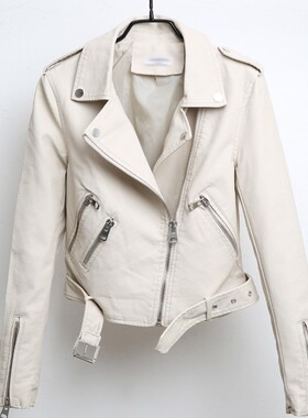 Women Leather Jacket Coat Jackets For Jean Light Neck Girl
