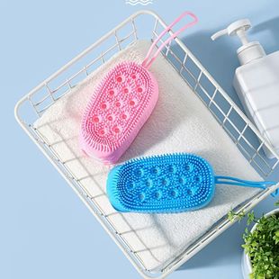 Silicone Body Scrubber Shower Exfoliating Scrub Sponge Bubbl