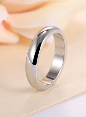 KNO High quality Simple Round Men Rings female Rose Gold col
