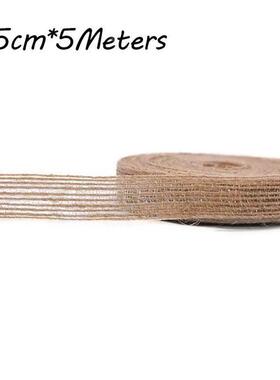 5M 6mm-50mm Natural Jute Ribbon Bow Crafts DIY Vintage Jute