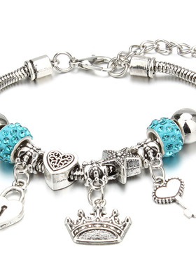 Antique Original Elephant Key Lock Shape 6 Colors Charm Brac