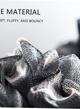 Bamboo Charcoal Bath Ball Black Shower Loofah Sponge Mesh wi