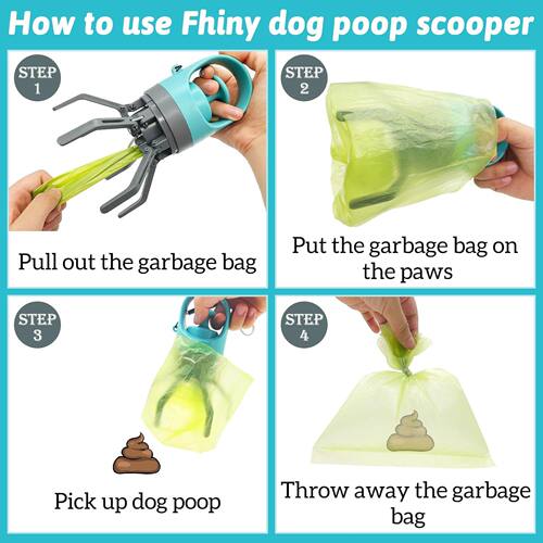 Portable No-Touch Handheld Dog Poop Scooper