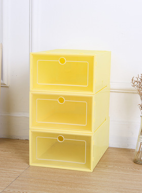 6个6pcs Transparent plastic shoe box dustproof Shoes cabinet