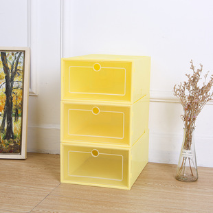 6个6pcs Transparent plastic shoe box dustproof Shoes cabinet