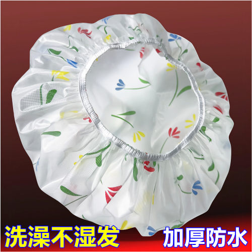 防水浴帽女成人可爱洗澡帽大号淋浴帽浴室沐浴帽厨房防油烟防尘帽