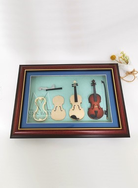 迷你小提琴相框摆件如何制作客厅