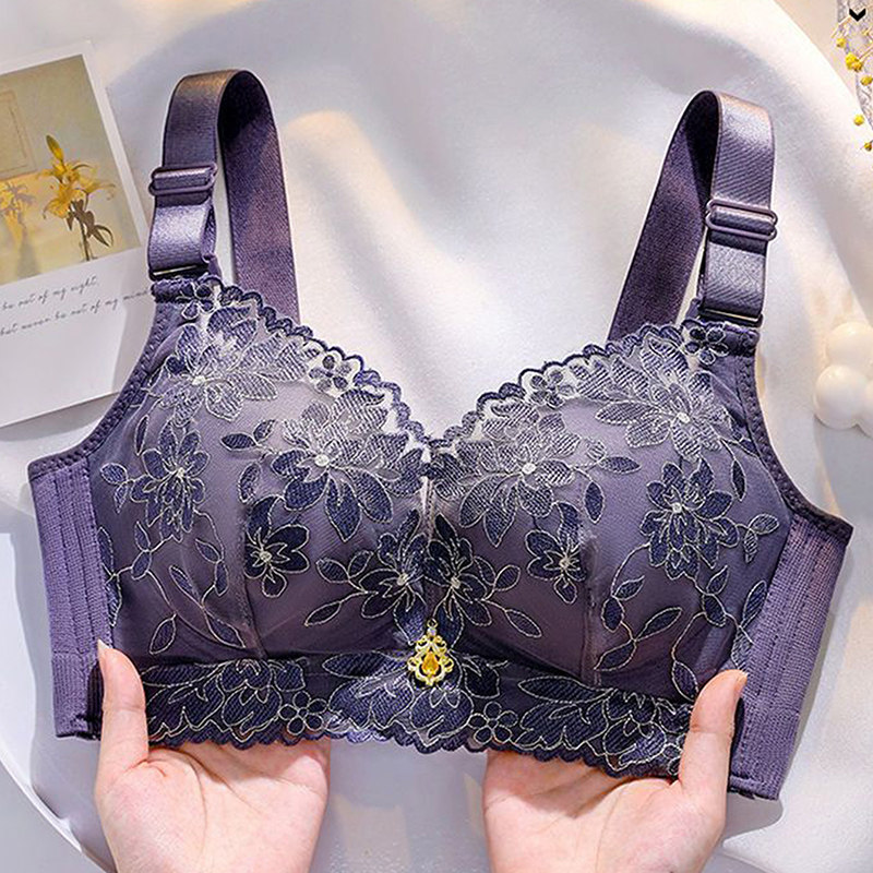 洞洞杯透气内衣女小胸加厚刺绣聚拢调整型收副乳文胸大胸显小胸罩,女士内衣/男士内衣/家居服,文胸,淘宝优惠券,粉丝福利购,淘宝优惠卷