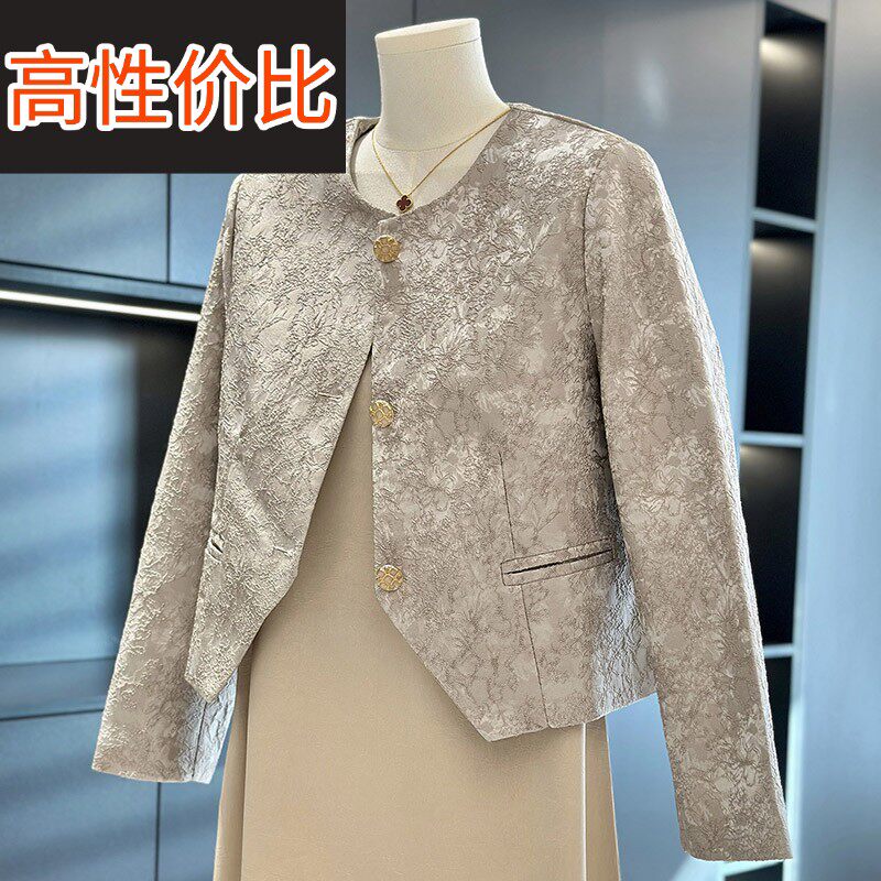 新中式妈妈装中长版洋装套装女春装新款洋派中老年人裙子两件套