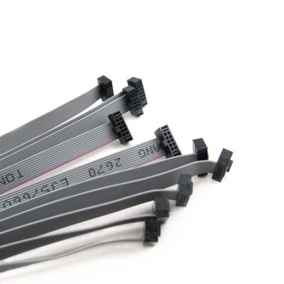 1.27MM双头灰排线 FC-8P10P14P 16P 20P 0.635MM线距 JTAC线 30CM