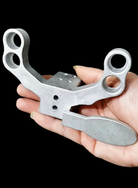 304不锈钢双卡4股扁皮弓门四股弓头DIY升级工门散放夹弹大力皮筋