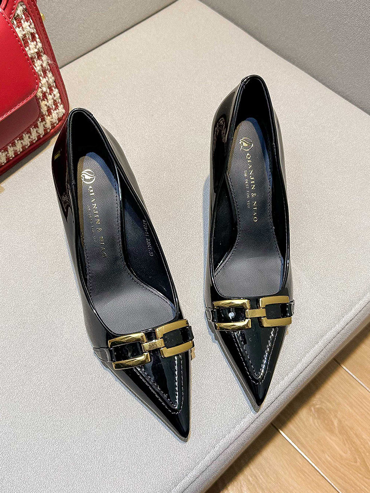 DREAM PRINCESS FRENCH TEMPERAMENT RETRO POINTED-TOE PUMPS FEMININE PUMPS METALLIC STILETTOS