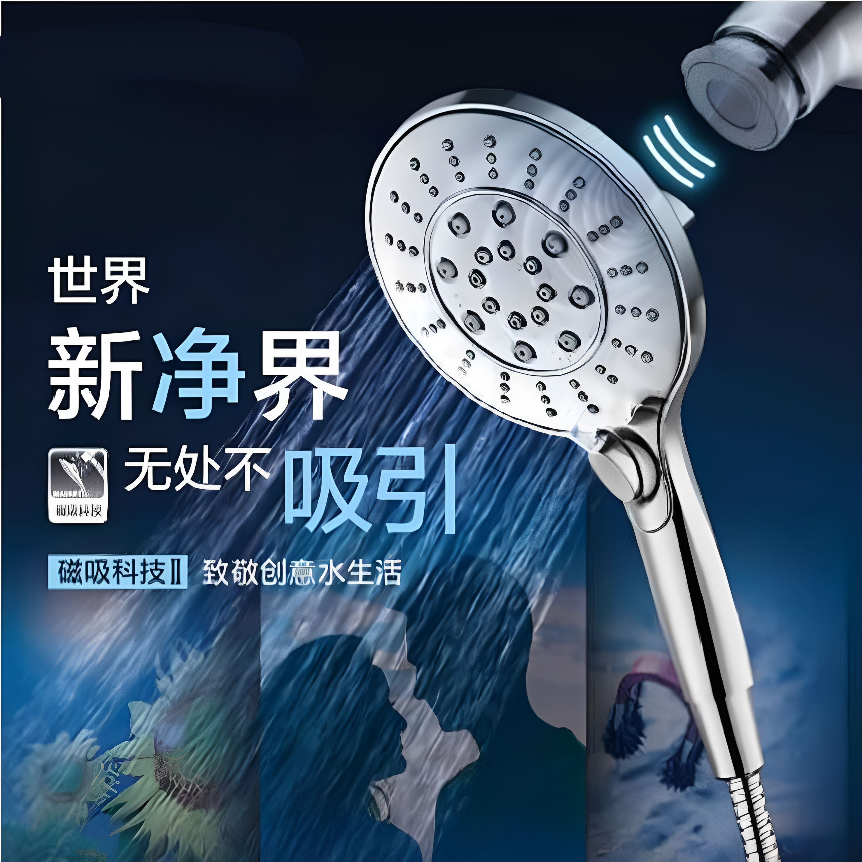 摩恩6功能磁吸手持花洒HH6001M