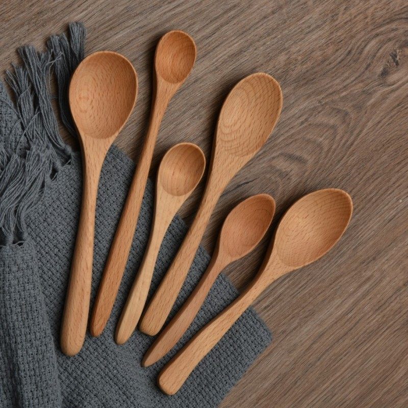 日式吃饭木汤勺长柄家用无漆无蜡