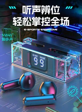 2023新款SP28爆款E90入耳式耳塞透明数显TWS蓝牙耳机游戏低延迟