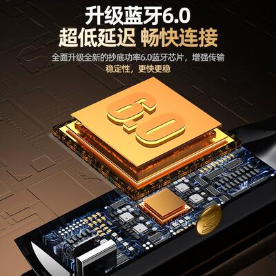 适用索尼六喇叭挂脖式无线蓝牙耳机超长续航超大电量官方正品