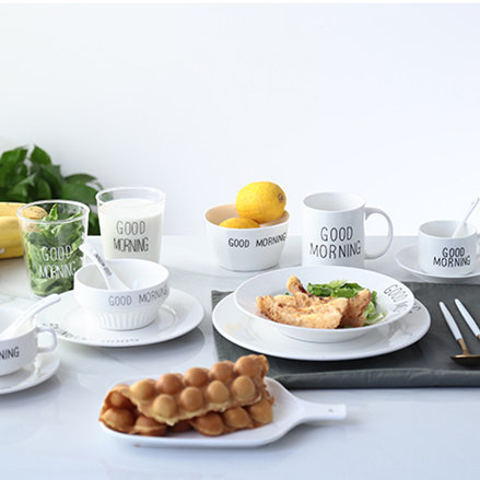 Japanese good morning letter creative breakfast plate