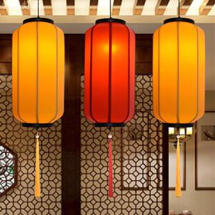 新中式仿古吊灯冬瓜火锅店广告印字户外防水防晒羊皮大红灯笼挂饰