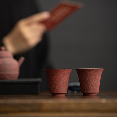 复古陶瓷喝茶品茗杯粗陶
