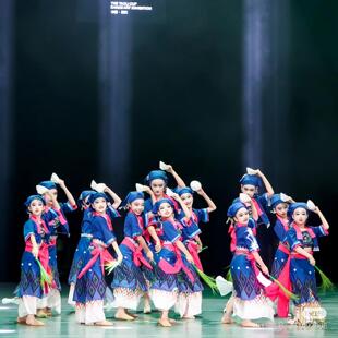 声声生生回响舞蹈服儿童打碗少数民族演出服表演服彝族黎族苗族服
