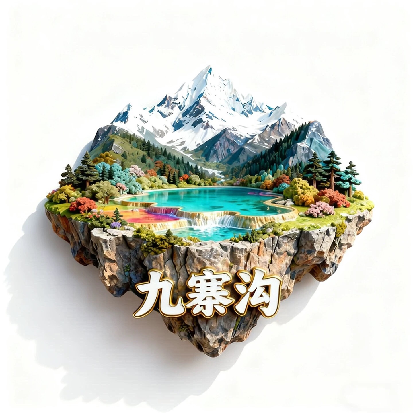 九寨沟文创冰箱贴2025新款金属磁贴四川旅游纪念品文创伴手礼物