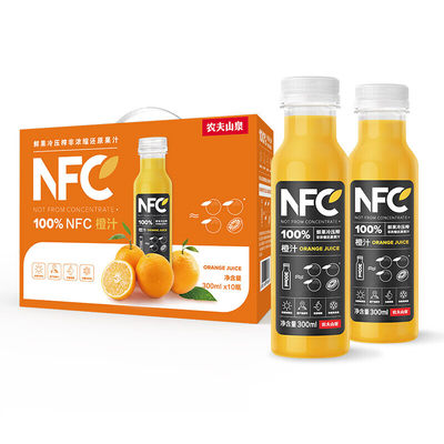 农夫山泉100%NFC橙汁果汁饮料 鲜果橙子冷压榨礼盒装 年货节送礼