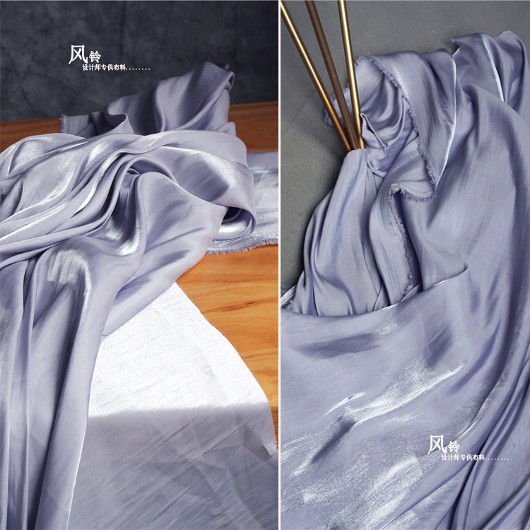 闪光淡紫人体肌肤水晶缎diy布料