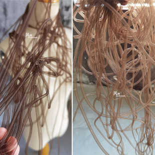 服装 欧美原创细细咖啡扭曲管 时尚 饰肌理镂空管子 辅料 造型伸缩装