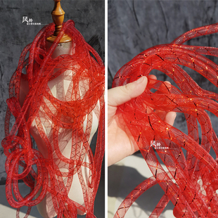 装 服装 造型扭曲弯曲百变特殊材料时尚 红管金边膨胀管 饰管 辅料